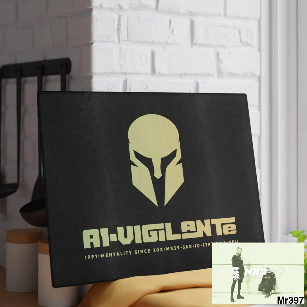 A1- Vigilante -Sparta Glass Cutting Board Home Decor