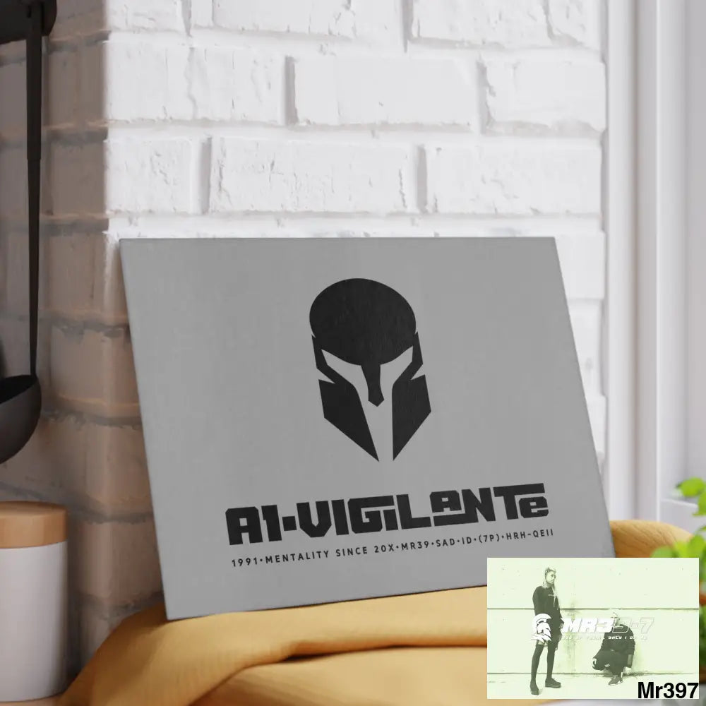 A1- Vigilante Sparta Glass Cutting Board Home Decor