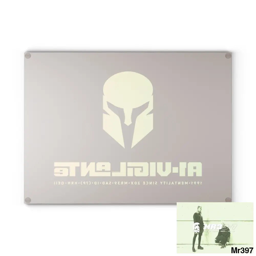 A1- Vigilante -Sparta Glass Cutting Board Home Decor
