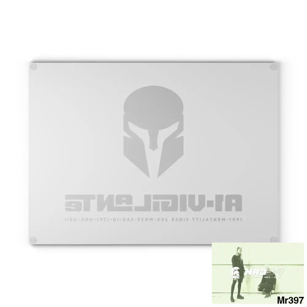A1- Vigilante Sparta Glass Cutting Board Home Decor