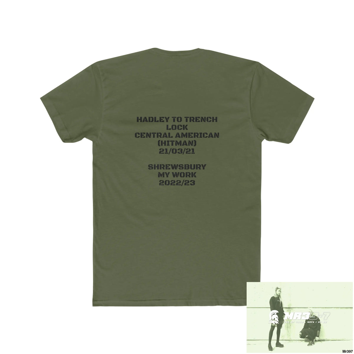 A1-Vigilante Sparta Hadley to Trench Lock Central American Hitman March 21 Shrewsbury My Work Men’s Cotton Crew Tee