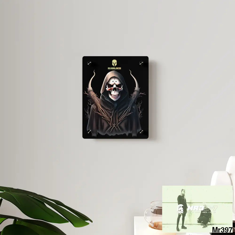 A1-Vigilante Sparta Halloween Reaper Graphic Acrylic Wall Art Panels 8″ x 10″ (Vertical) / 0.25’’ Home Decor