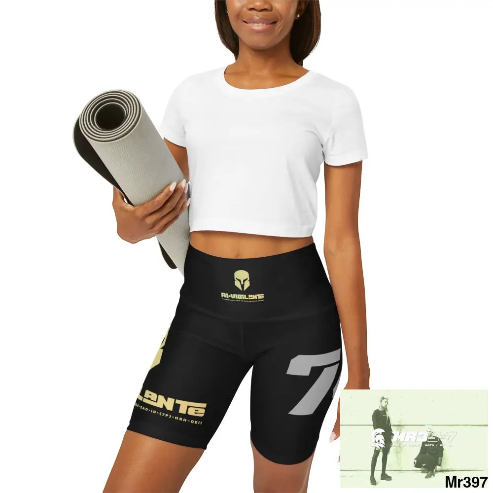 A1 Vigilante Sparta High Waisted Yoga Shorts (AOP) All Over Prints