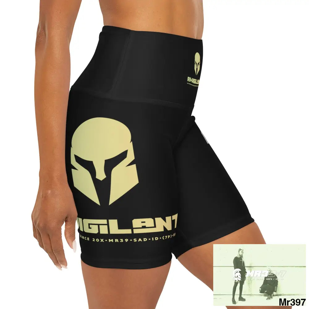 A1 Vigilante Sparta High Waisted Yoga Shorts (AOP) All Over Prints