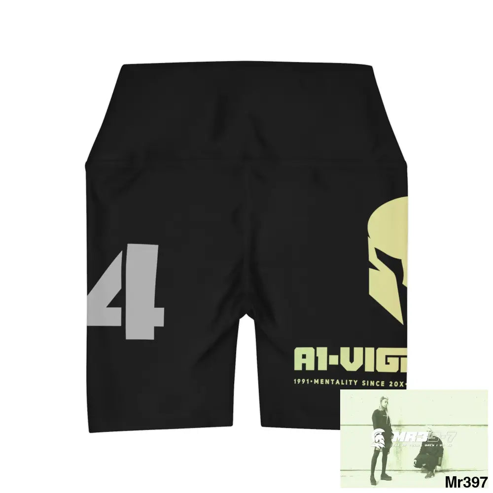 A1 Vigilante Sparta High Waisted Yoga Shorts (AOP) All Over Prints