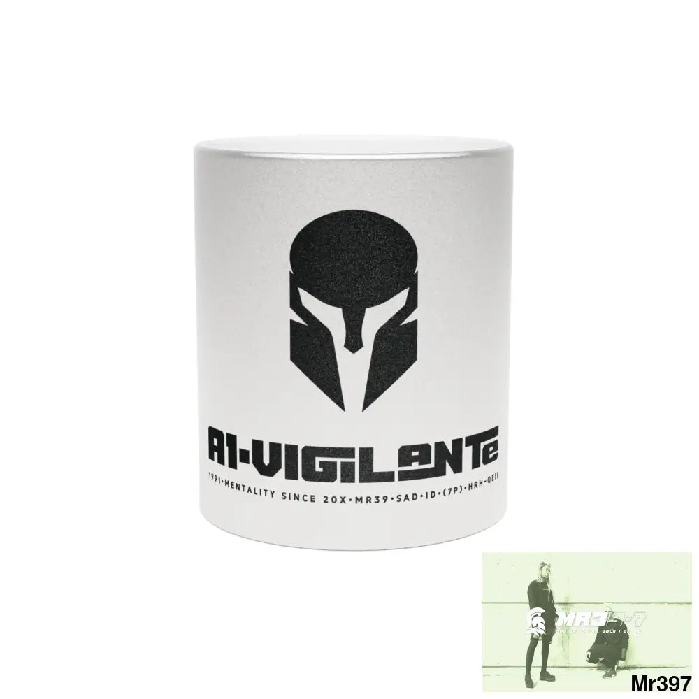 A1-Vigilante Sparta #I7MI6A1London Metallic Mug (Silver\Gold) 11oz / Silver Mug