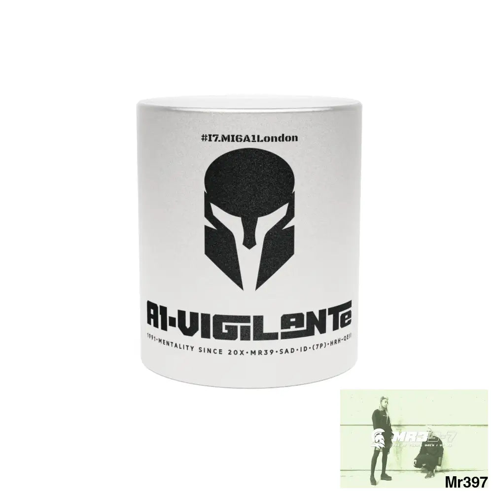A1-Vigilante Sparta #I7MI6A1London Metallic Mug (Silver\Gold) 11oz / Silver Mug