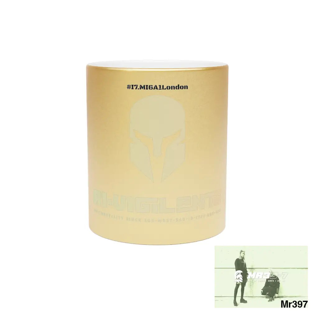 A1-Vigilante Sparta #I7MI6A1London Metallic Mug (Silver\Gold) 11oz / Gold Mug