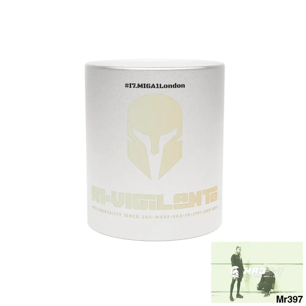 A1-Vigilante Sparta #I7MI6A1London Metallic Mug (Silver\Gold) 11oz / Silver Mug