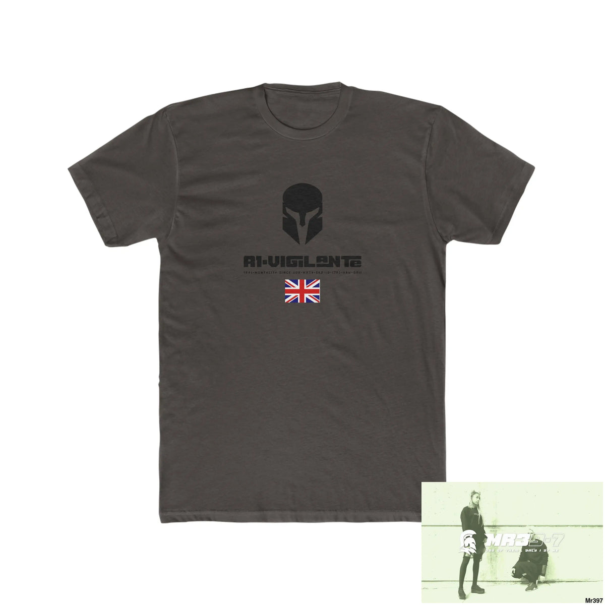 A1-Vigilante Sparta Kenya 2015 Men’s Cotton Crew Tee Solid Dark Chocolate / S T-Shirt