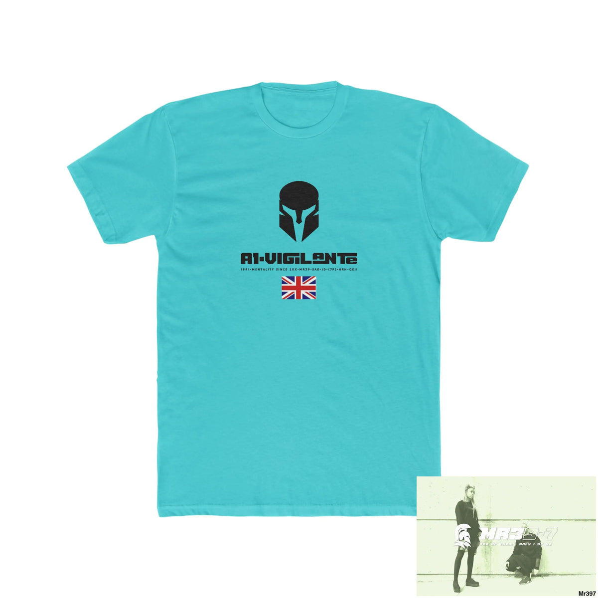 A1-Vigilante Sparta Kenya 2015 Men’s Cotton Crew Tee Solid Tahiti Blue / S T-Shirt
