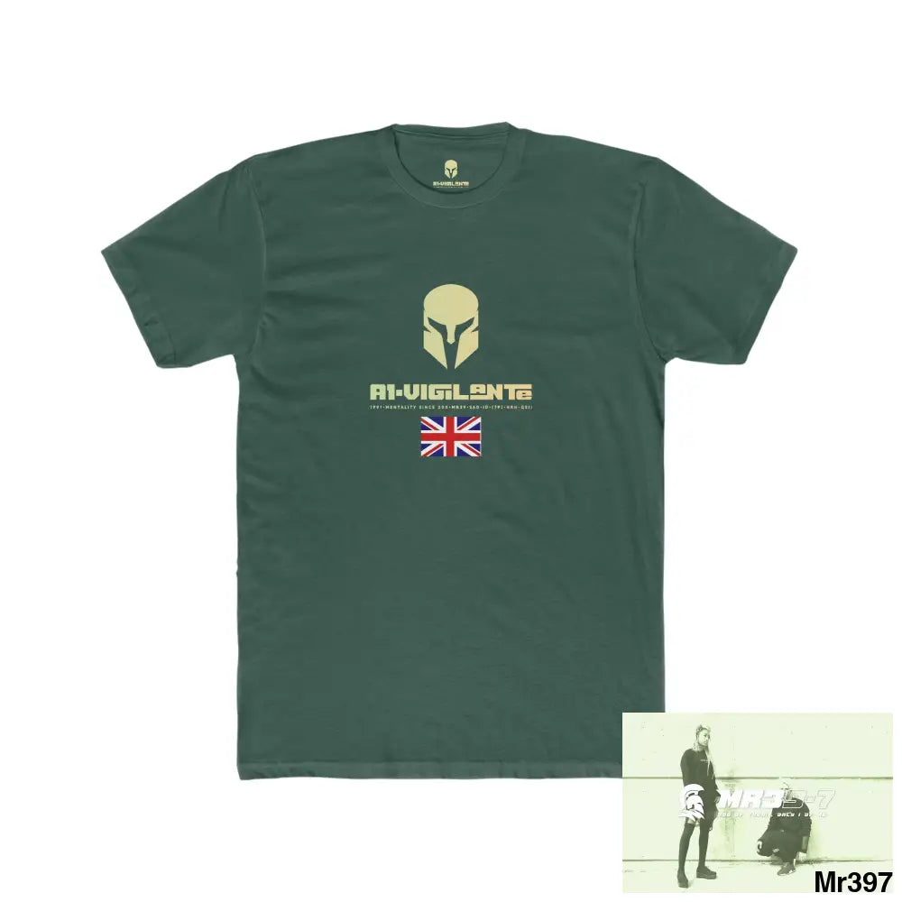 A1-Vigilante Sparta Kenya 2015 Mombasa Airport Men’s Cotton Crew Tee Solid Forest Green / S T-Shirt