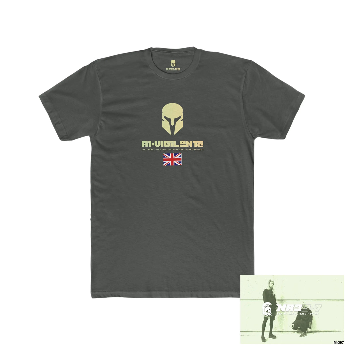 A1-Vigilante Sparta Kenya In Blind My Pain Management Black Snake Men’s Cotton Crew Tee Solid Heavy Metal / XS T-Shirt