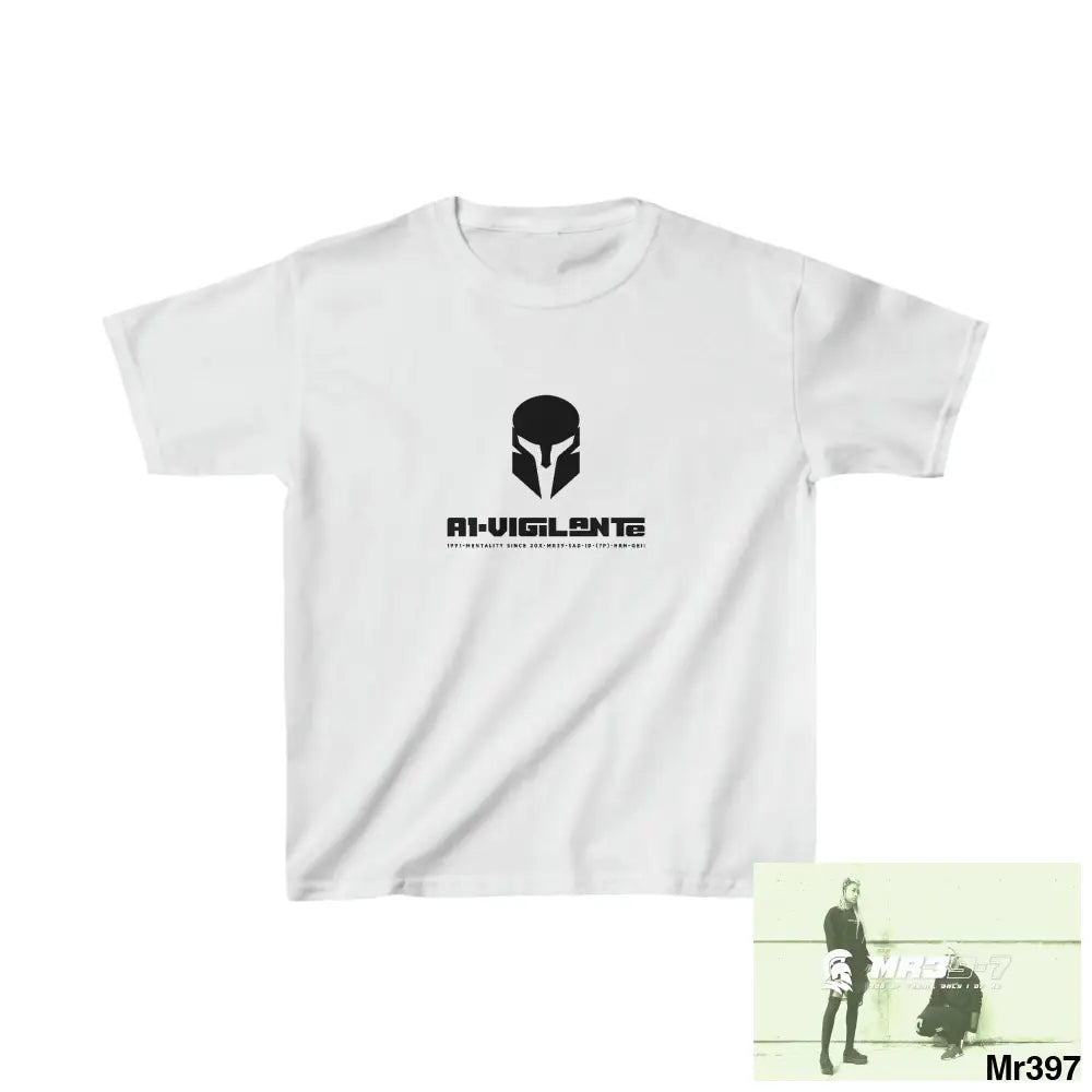 A1-Vigilante Sparta - Kids Heavy Cotton™ Tee XS / Ash Kids clothes