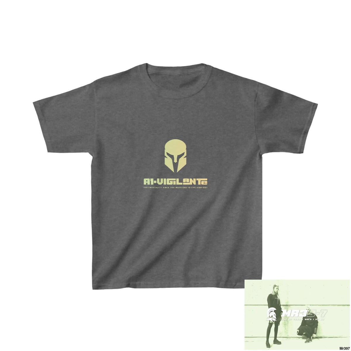 A1-Vigilante -Sparta Kids Heavy Cotton™ Tee XS / Dark Heather Kids clothes