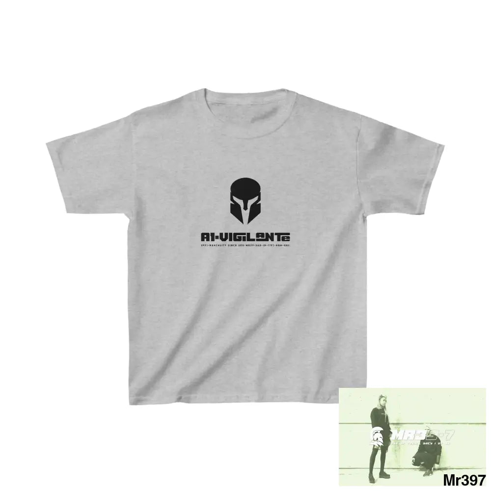 A1-Vigilante Sparta - Kids Heavy Cotton™ Tee XS / Sport Grey Kids clothes