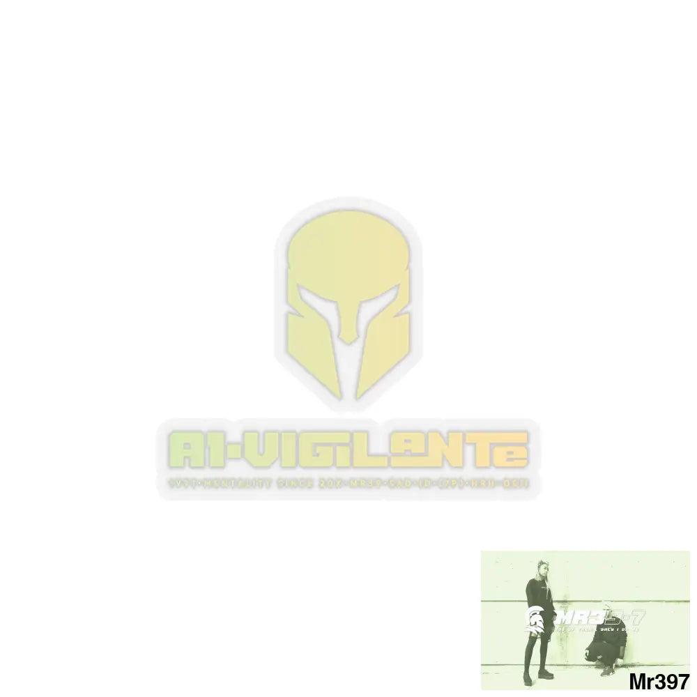 A1- Vigilante Sparta Kiss-Cut Stickers 2’’ × 2’’ / Transparent Paper products