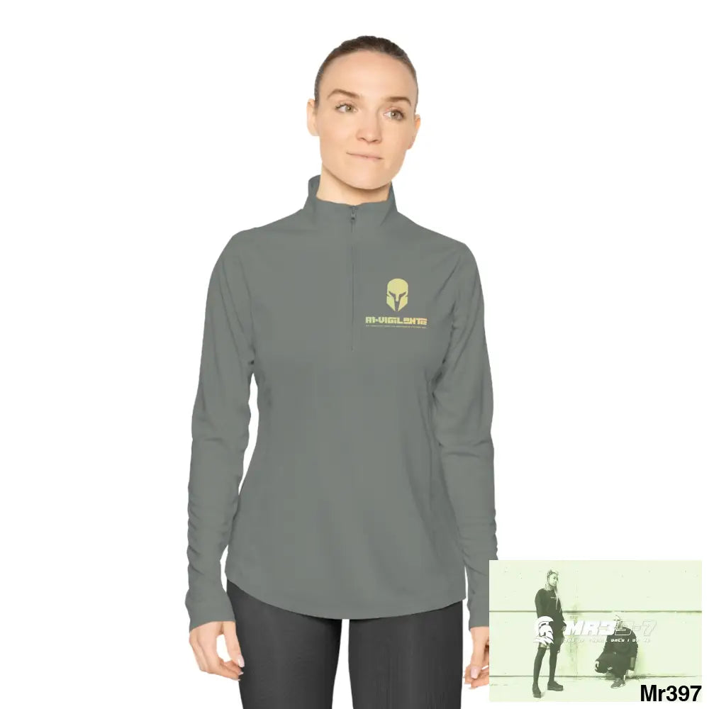 A1-Vigilante Sparta Ladies Quarter-Zip Pullover Long-sleeve