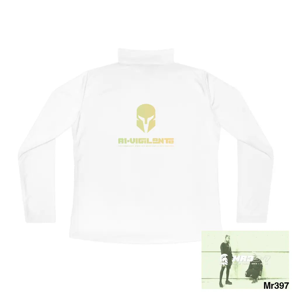 A1-Vigilante Sparta Ladies Quarter-Zip Pullover Long-sleeve