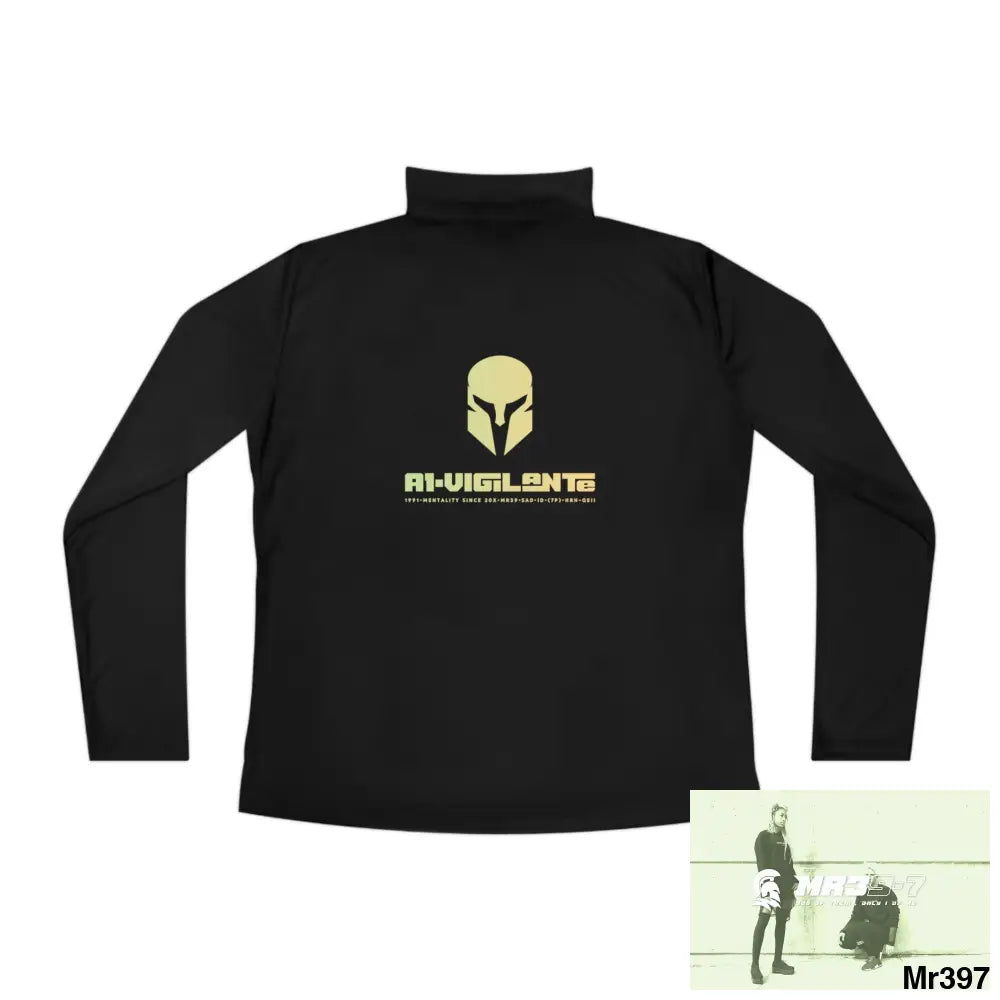 A1-Vigilante Sparta Ladies Quarter-Zip Pullover Long-sleeve