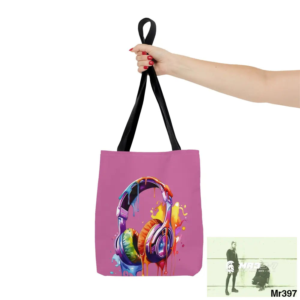 A1- Vigilante Sparta Melting Headphones Tote Bag (AOP) Bags