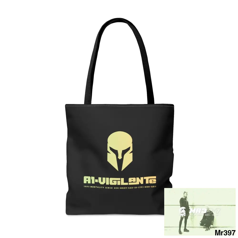 A1- Vigilante Sparta Melting Headphones Tote Bag (AOP) Bags