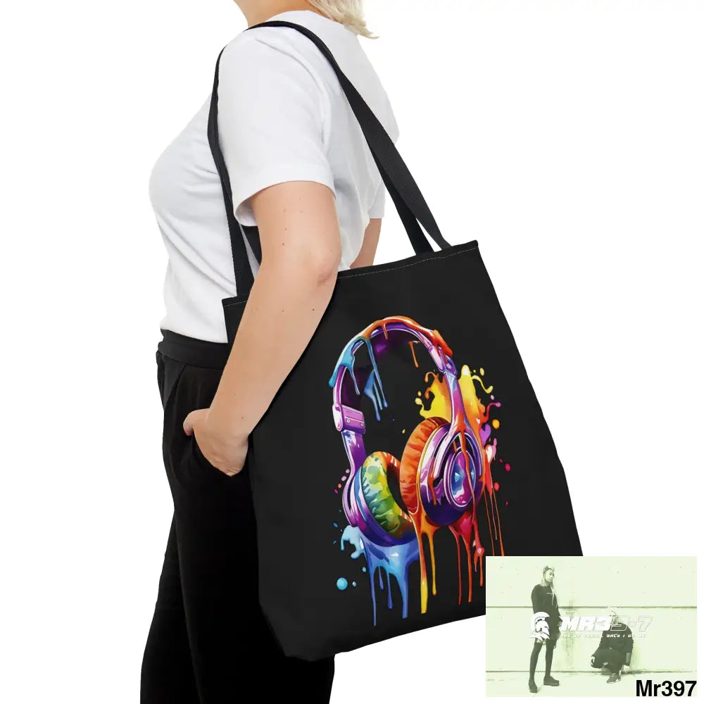 A1- Vigilante Sparta Melting Headphones Tote Bag (AOP) Bags