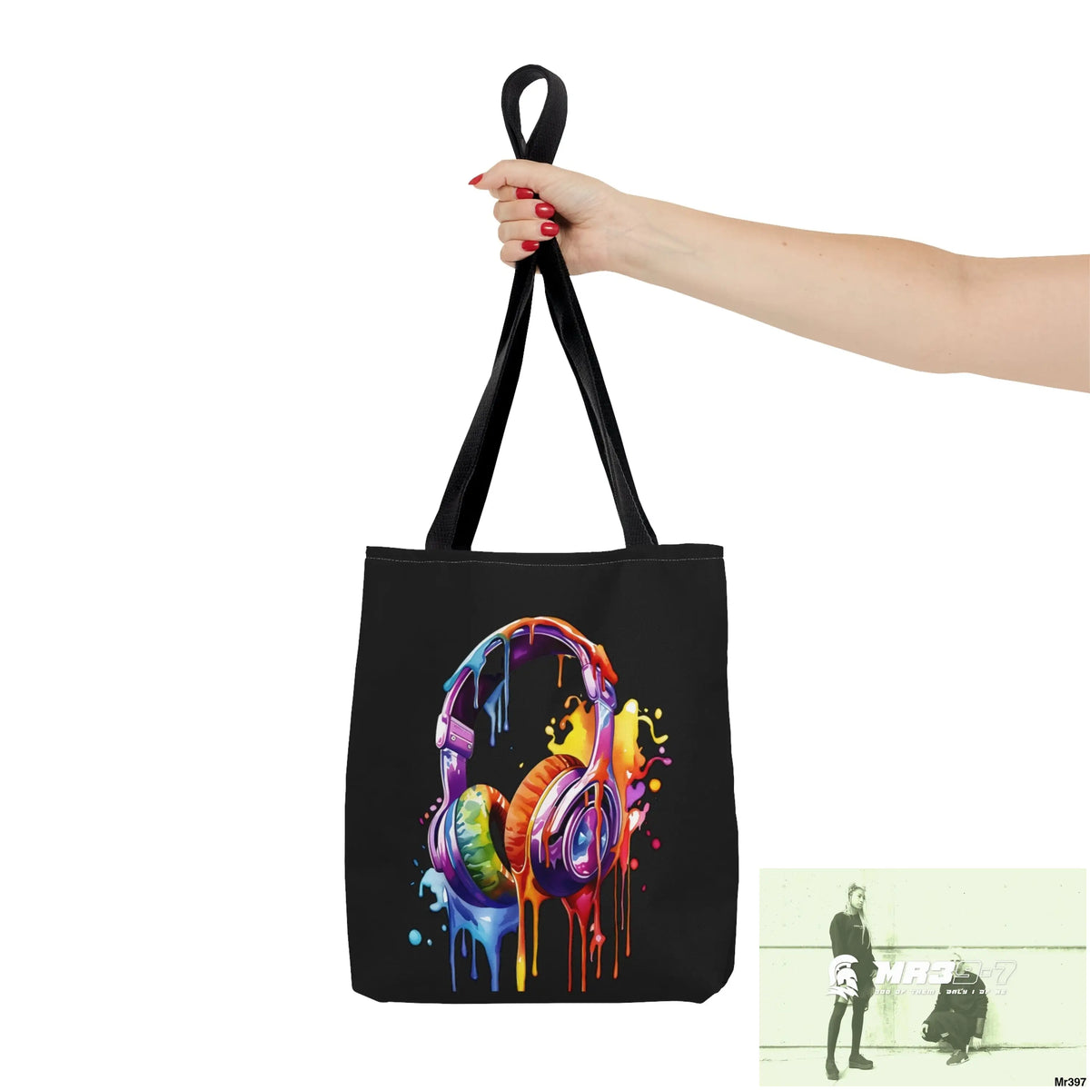 A1- Vigilante Sparta Melting Headphones Tote Bag (AOP) Bags