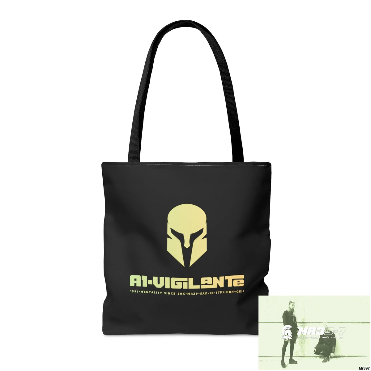 A1- Vigilante Sparta Melting Headphones Tote Bag (AOP) Bags