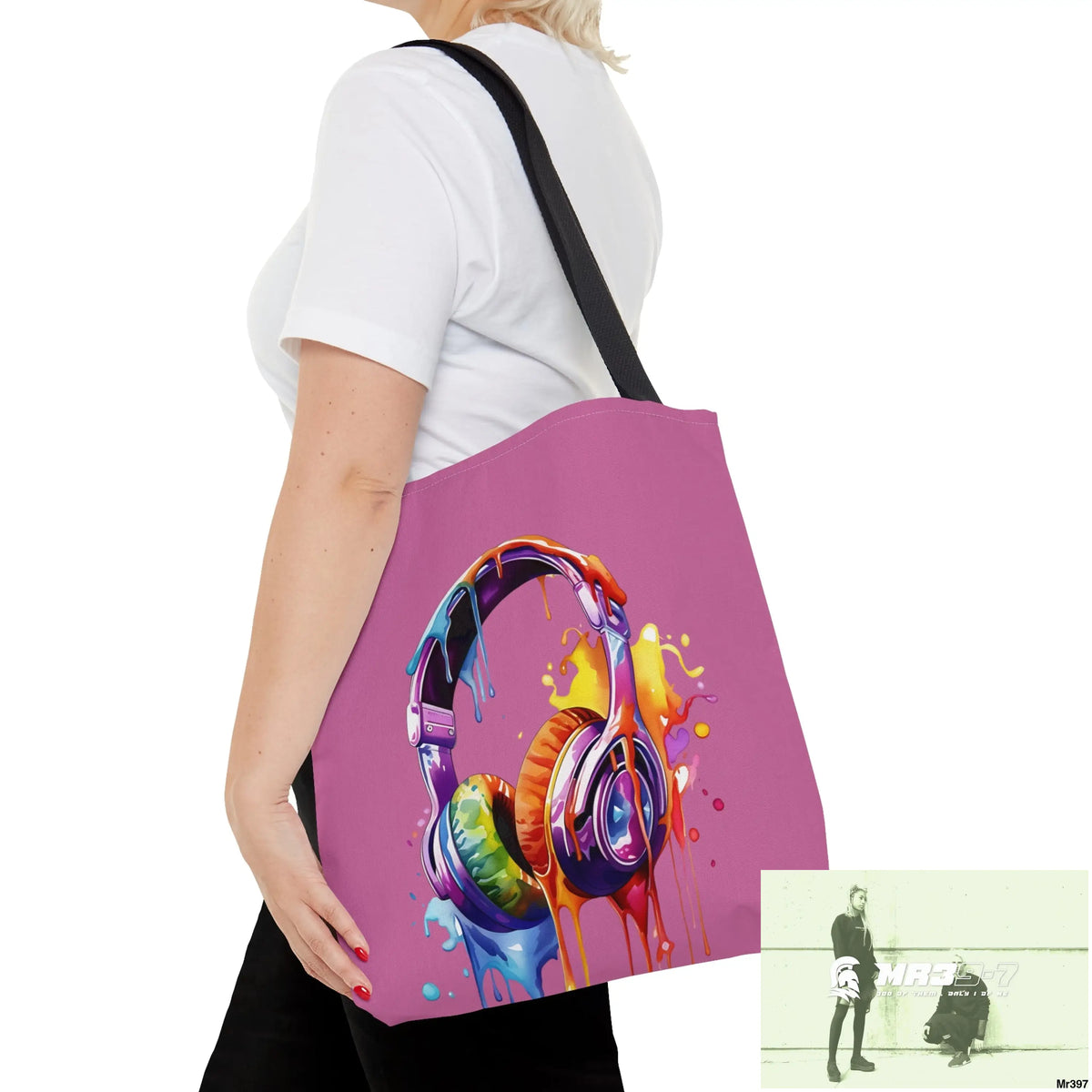 A1- Vigilante Sparta Melting Headphones Tote Bag (AOP) Bags