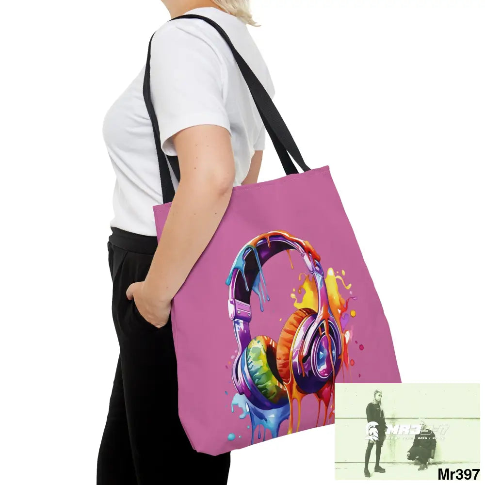 A1- Vigilante Sparta Melting Headphones Tote Bag (AOP) Bags