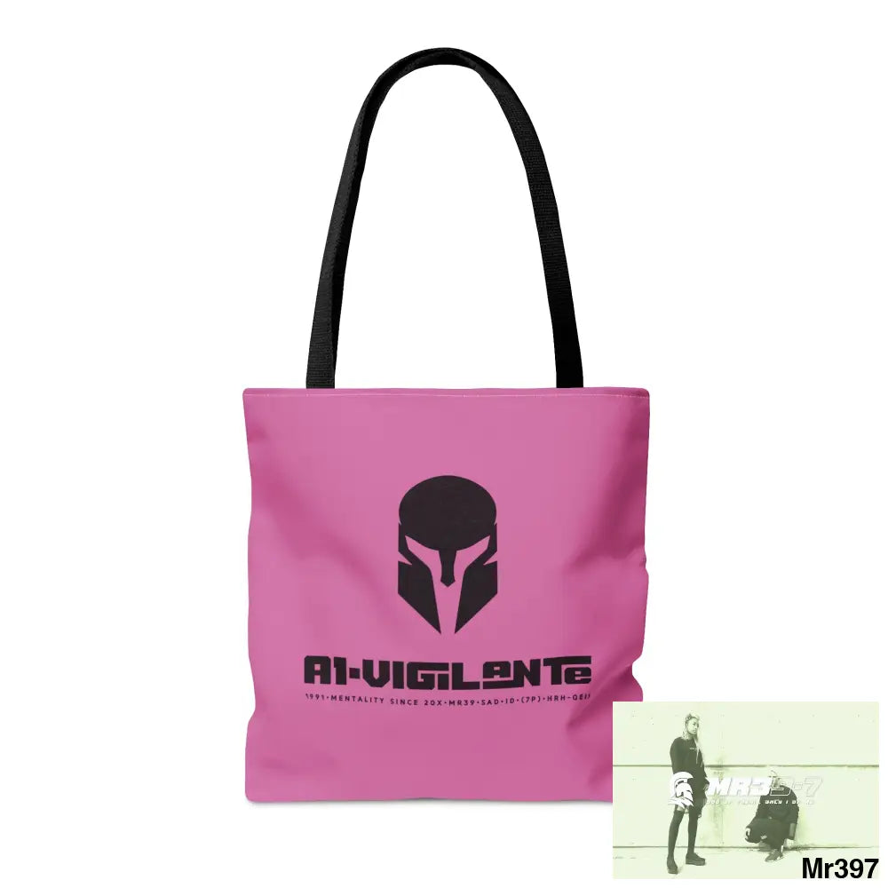 A1- Vigilante Sparta Melting Headphones Tote Bag (AOP) Bags