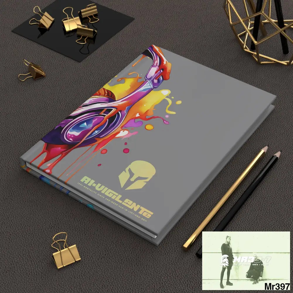 A1• Vigilante Sparta Melting Headset Hardcover Journal Matte Journal Paper products