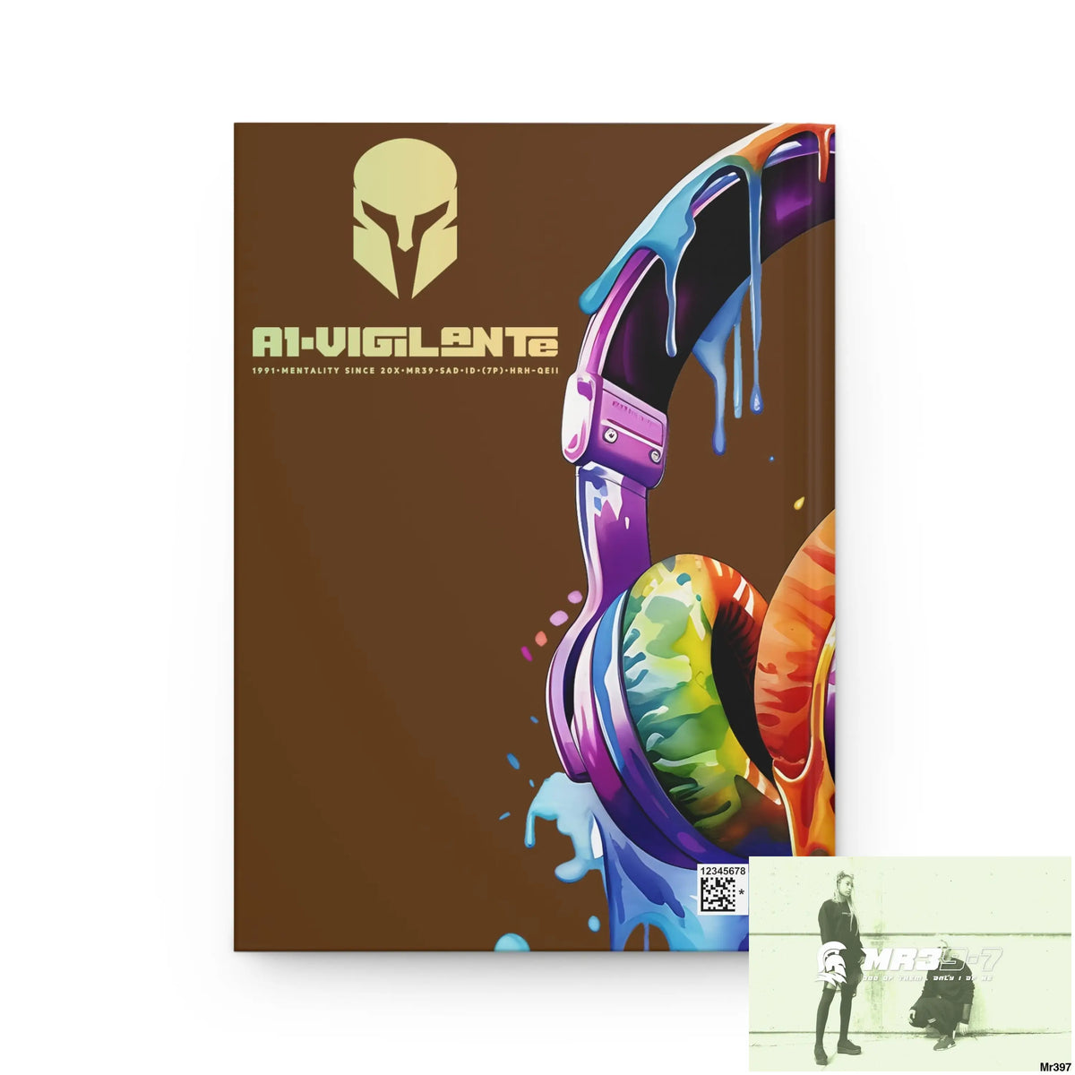 A1• Vigilante Sparta Melting Headset Hardcover Journal Matte Journal Paper products