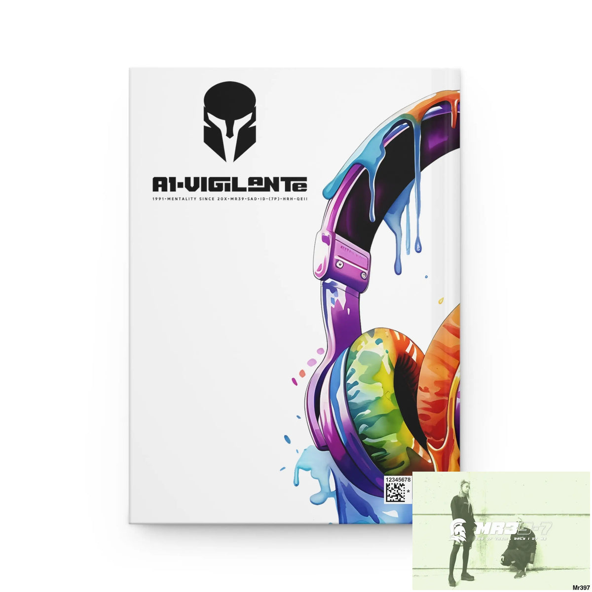 A1• Vigilante Sparta Melting Headset Hardcover Journal Matte Journal Paper products