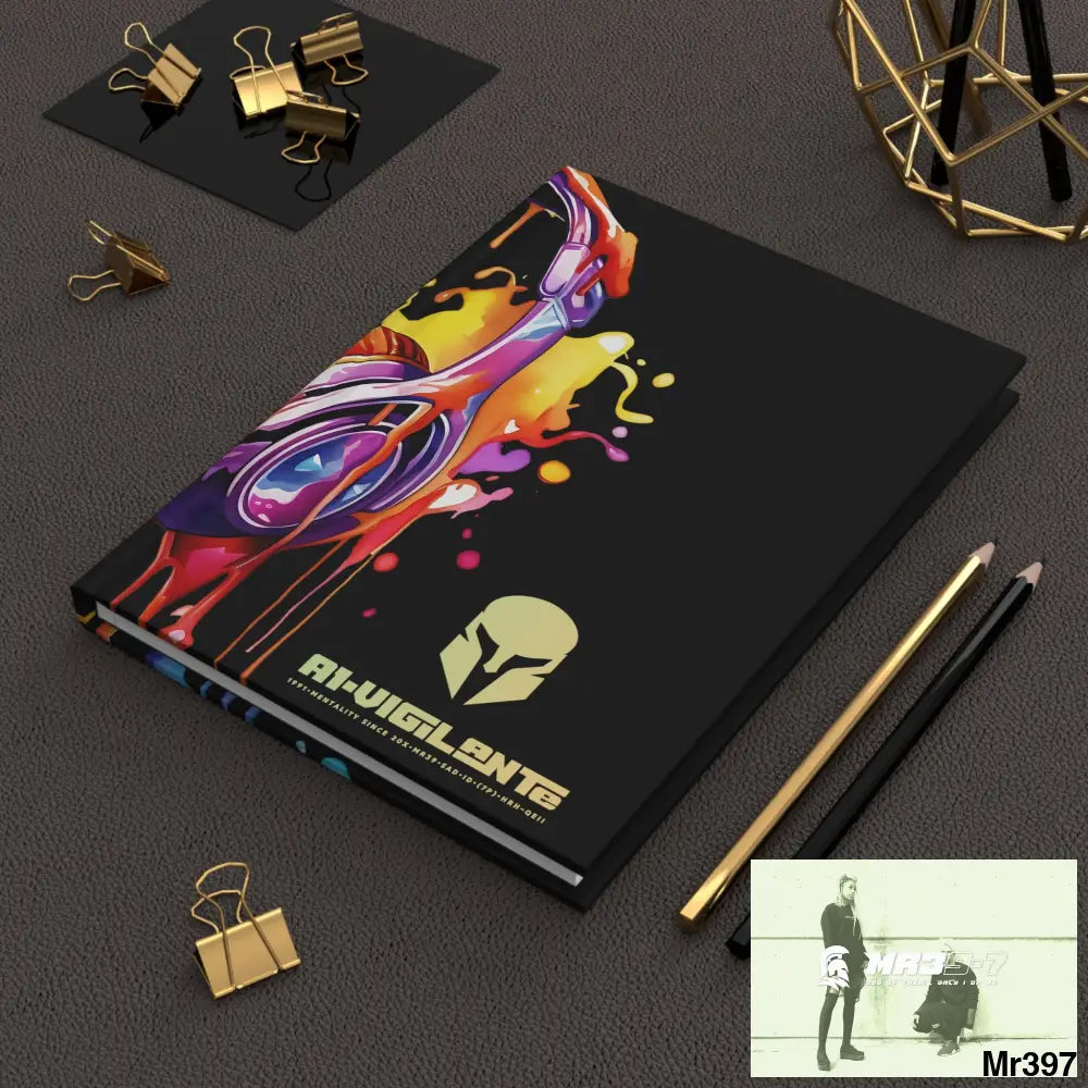 A1• Vigilante Sparta Melting Headset Hardcover Journal Matte Journal Paper products