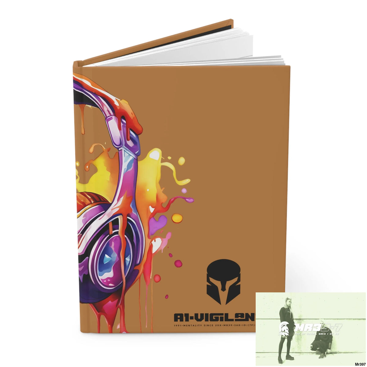 A1• Vigilante Sparta Melting Headset Hardcover Journal Matte Journal Paper products