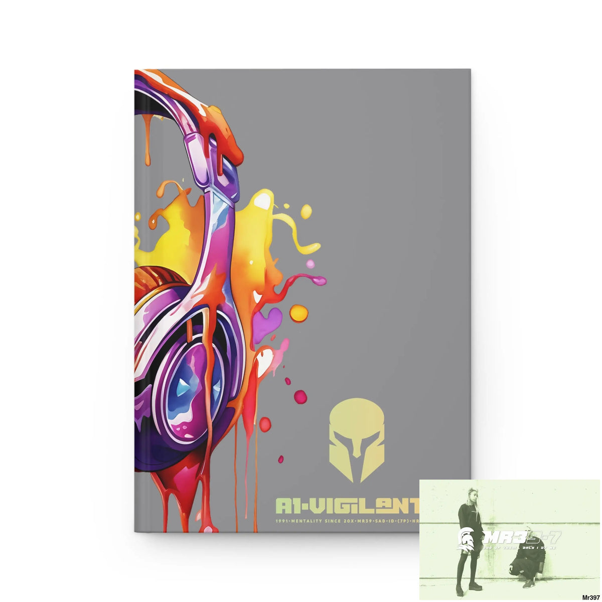 A1• Vigilante Sparta Melting Headset Hardcover Journal Matte Journal Paper products