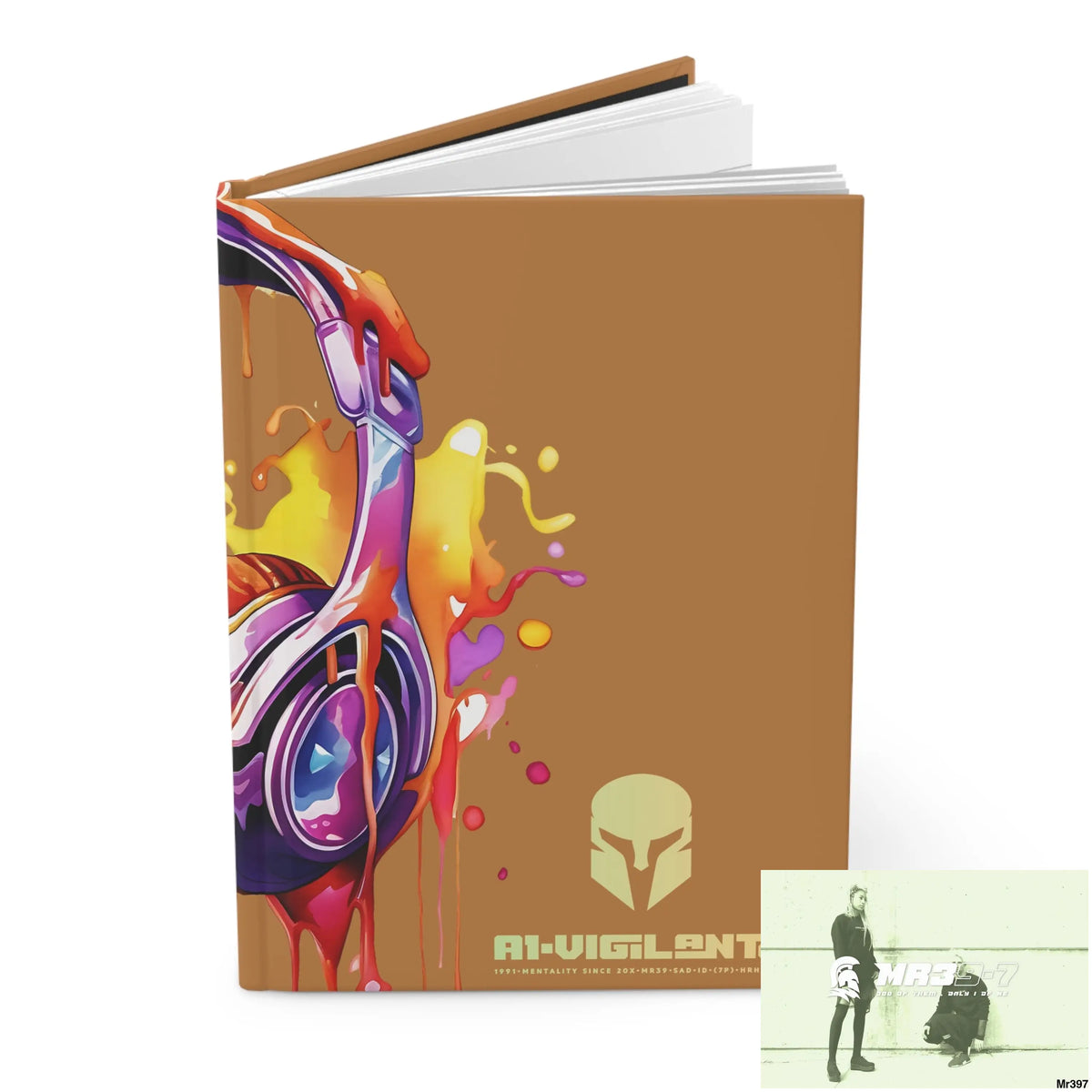 A1• Vigilante Sparta Melting Headset Hardcover Journal Matte Journal Paper products