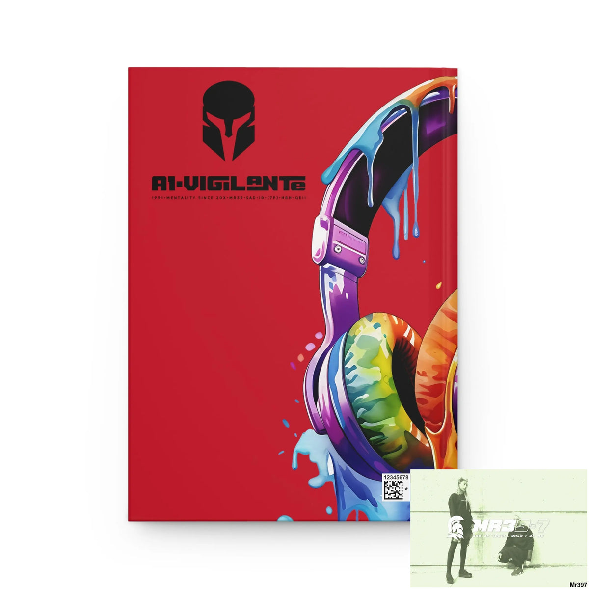 A1• Vigilante Sparta Melting Headset Hardcover Journal Matte Journal Paper products