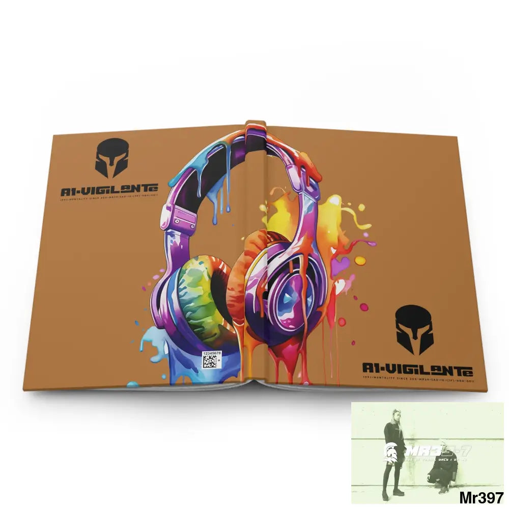 A1• Vigilante Sparta Melting Headset Hardcover Journal Matte Journal Paper products