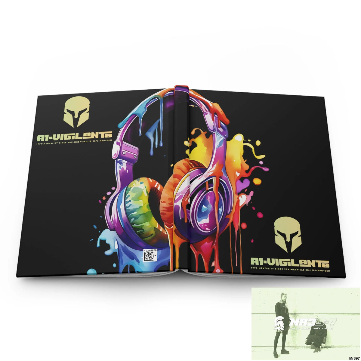 A1• Vigilante Sparta Melting Headset Hardcover Journal Matte Journal Paper products