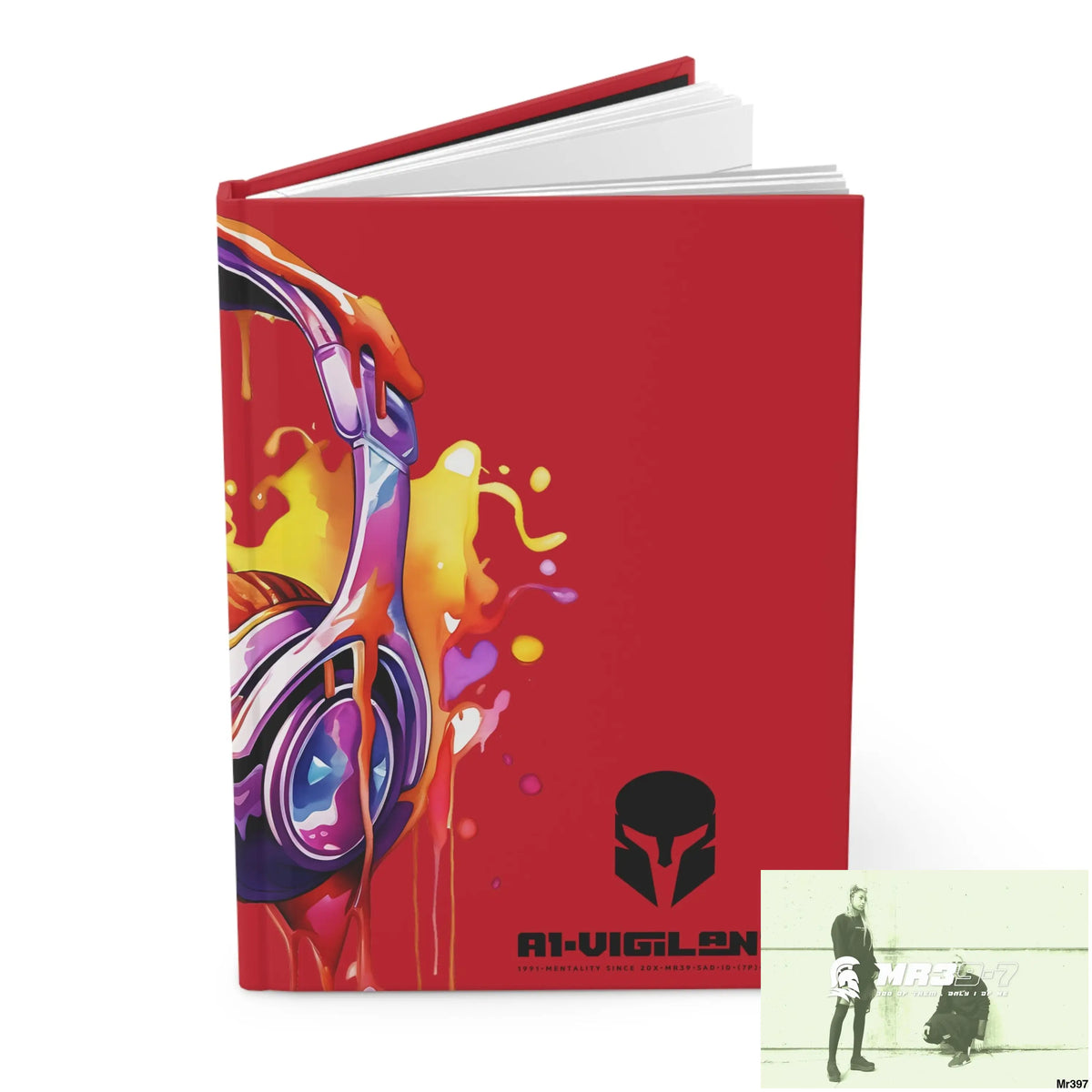 A1• Vigilante Sparta Melting Headset Hardcover Journal Matte Journal Paper products