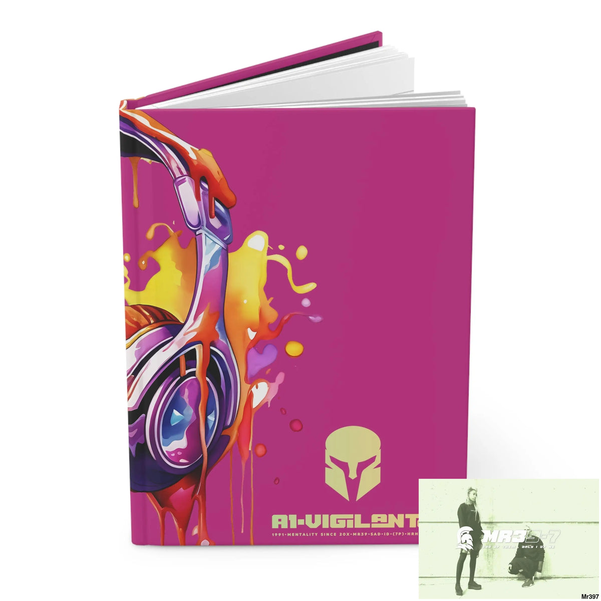 A1• Vigilante Sparta Melting Headset Hardcover Journal Matte Journal Paper products