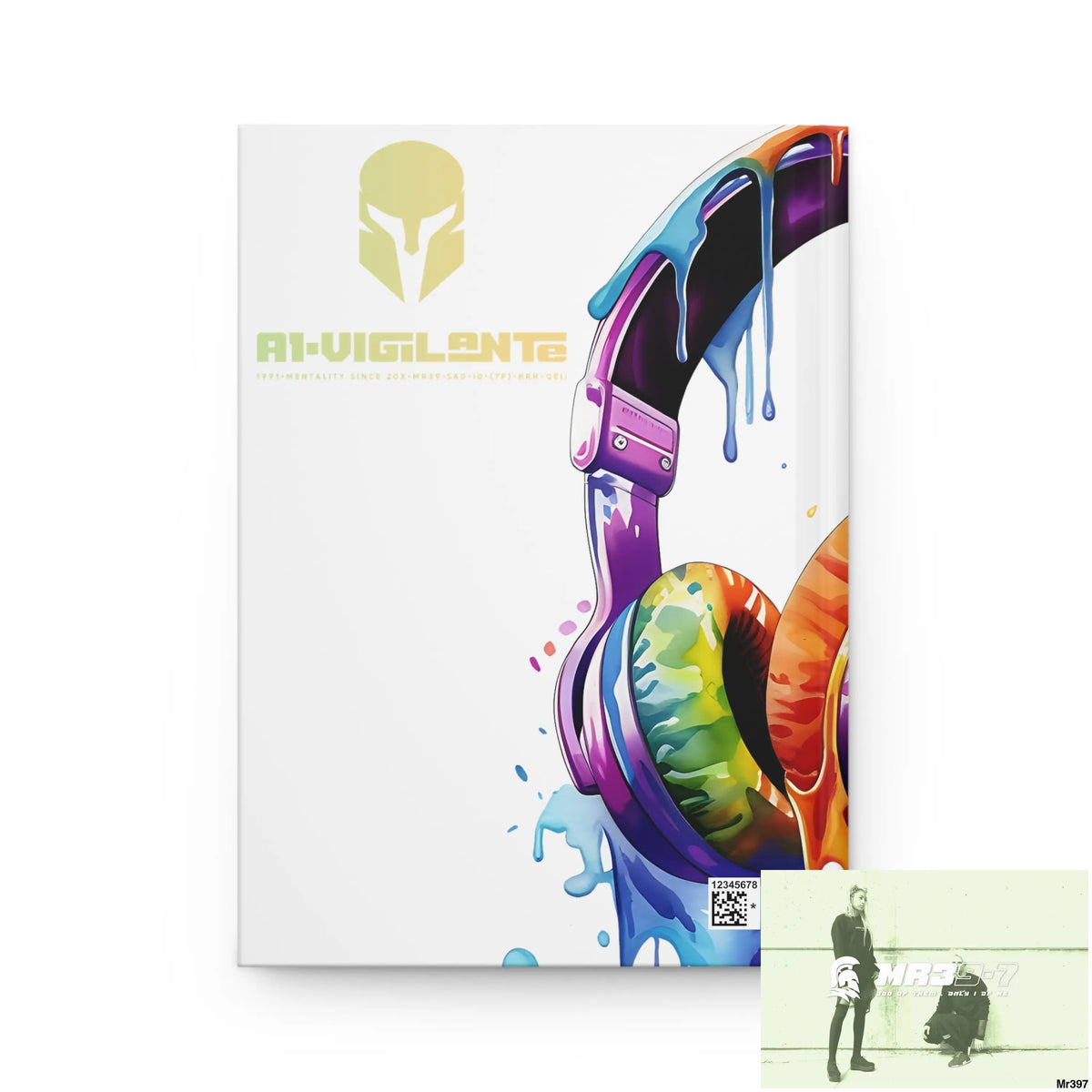 A1• Vigilante Sparta Melting Headset Hardcover Journal Matte Journal Paper products