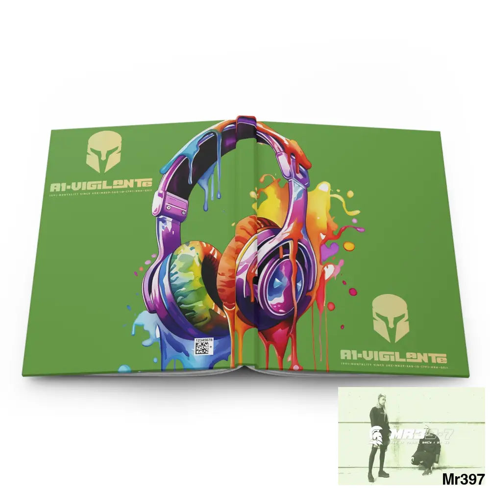 A1• Vigilante Sparta Melting Headset Hardcover Journal Matte Journal Paper products