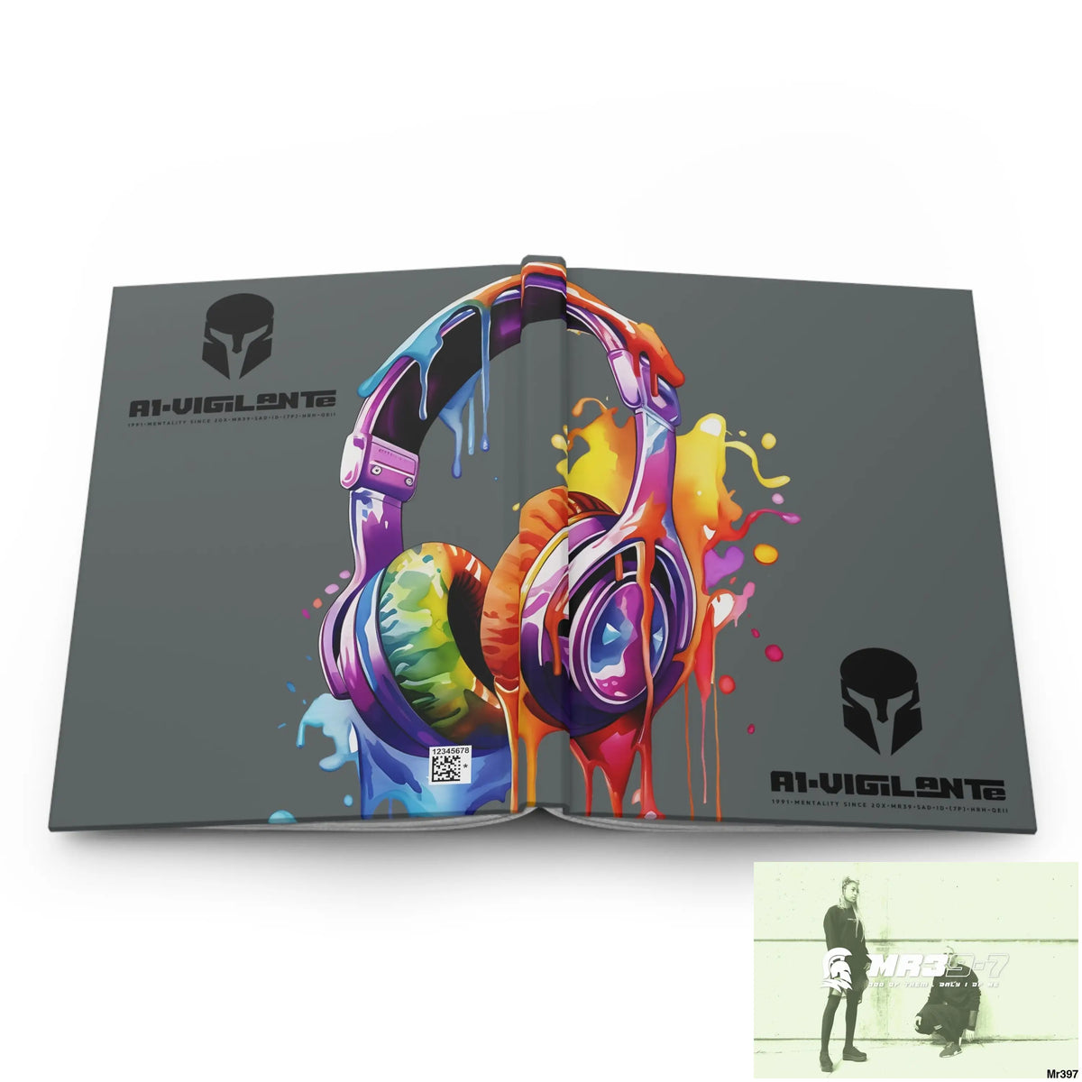 A1• Vigilante Sparta Melting Headset Hardcover Journal Matte Journal Paper products