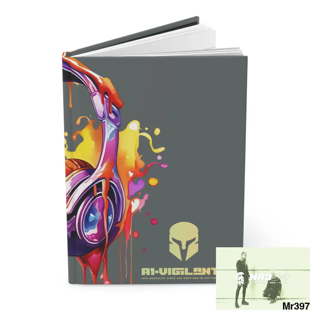 A1• Vigilante Sparta Melting Headset Hardcover Journal Matte Journal Paper products