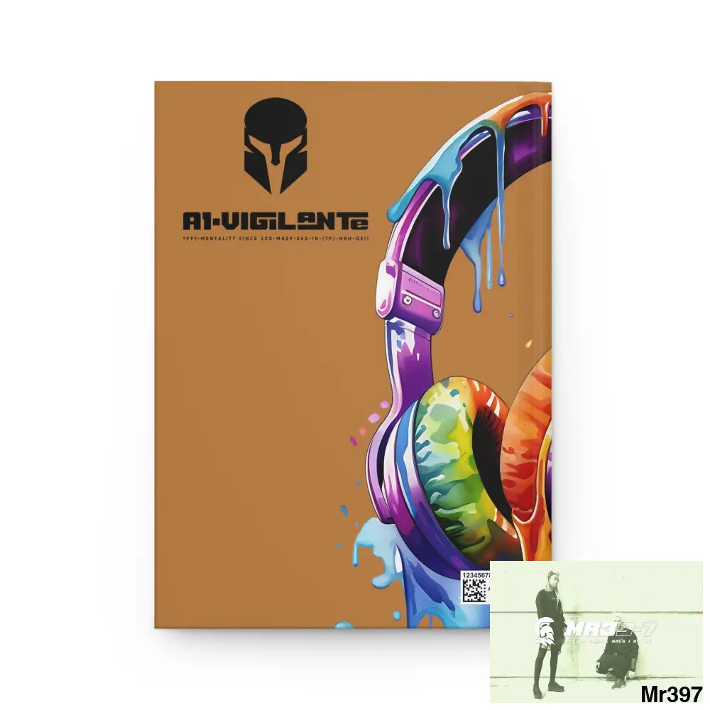 A1• Vigilante Sparta Melting Headset Hardcover Journal Matte Journal Paper products