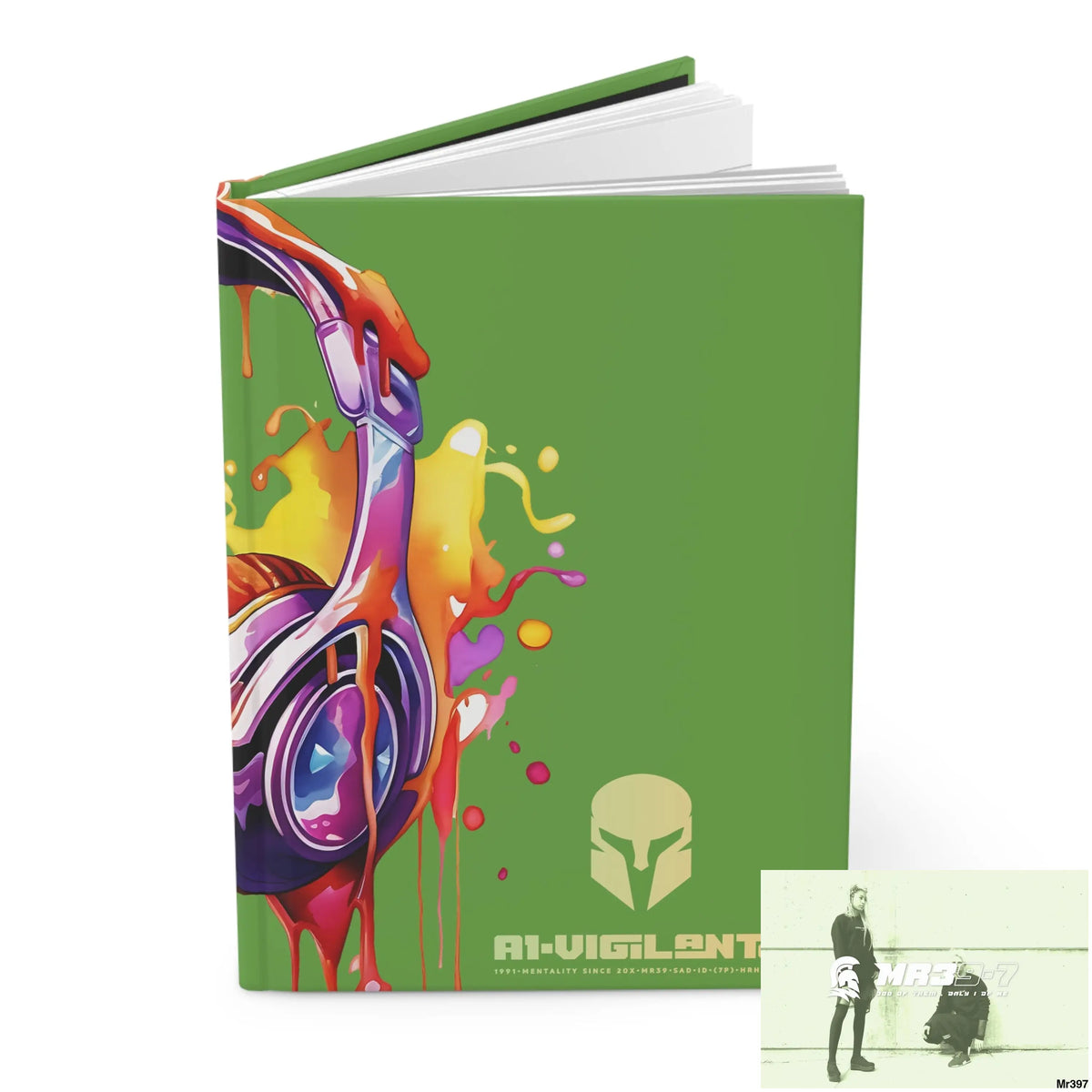 A1• Vigilante Sparta Melting Headset Hardcover Journal Matte Journal Paper products